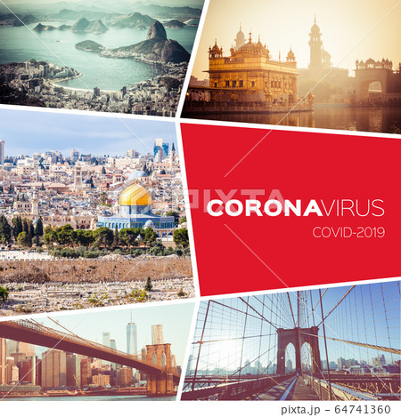 Collage Coronavirus Covid-19 World epidemic. Collage Coronavirus Covid-19 World epidemic. 64741360