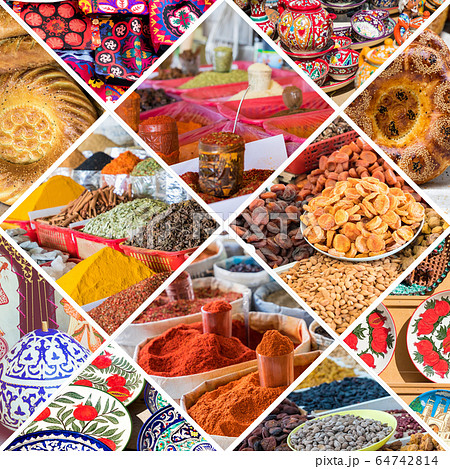 Collage of popular tourist destinations in Collage of popular tourist destinations in 64742814