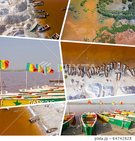 Collage of popular tourist destinations in 64742828