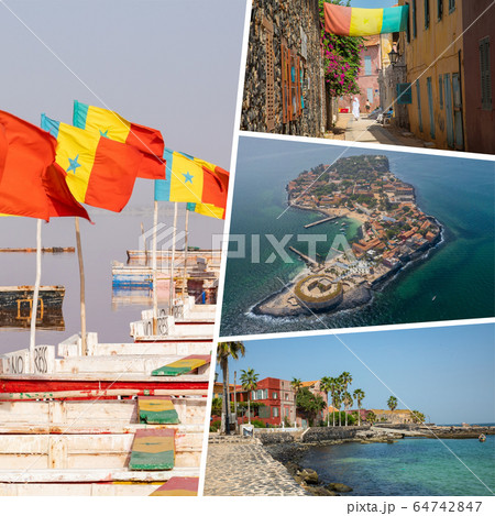 Collage of popular tourist destinations in 64742847