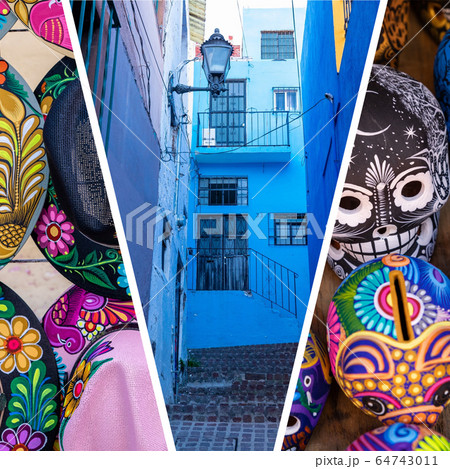 Collage of popular tourist destinations in Guanajuato Collage of popular tourist destinations in Guanajuato 64743011