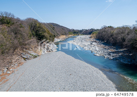折原橋からの景観 　荒川　埼玉県寄居町　 64749578