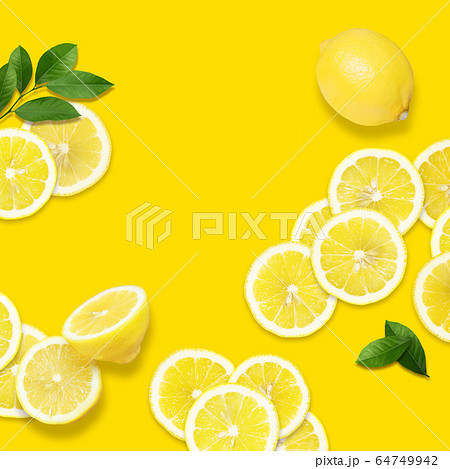 背景 レモンのイラスト素材