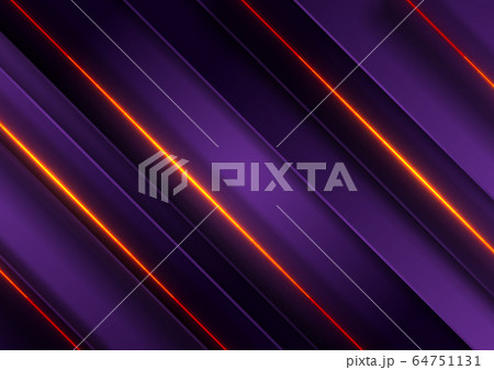 Dark violet striped background with glowing orange 64751131