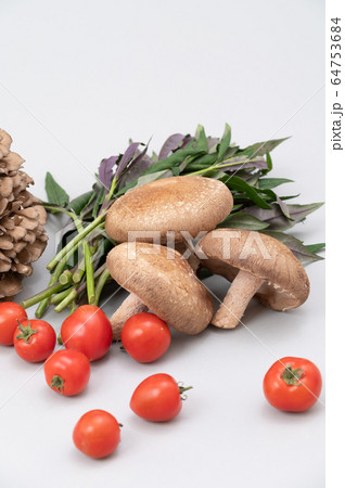 加賀野菜　太きゅうり　舞茸　ミディアムトマト　金時草 64753684