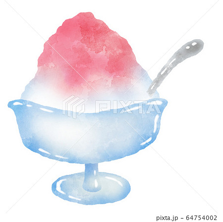 かき氷　いちご味　赤色　スプーンつき 64754002