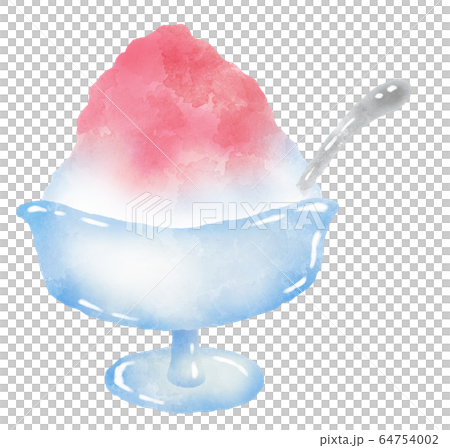 かき氷　いちご味　赤色　スプーンつき 64754002