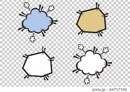 Various balloon illustration material 64757399