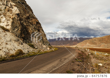 mountain road along the Chu River 64757876