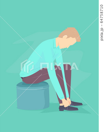 Man Wearing Black Shoes Illustration 64758710