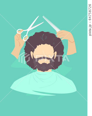 Man Barber Shop Grooming Illustration 64758726