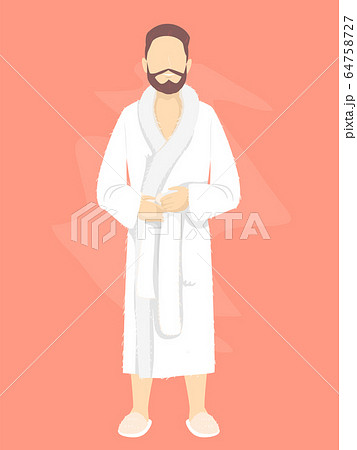 Man Bathrobe Illustration Man Bathrobe Illustration 64758727