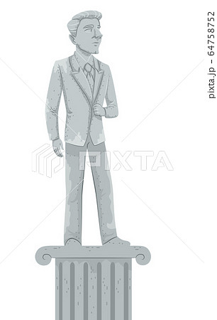 Man Hero Statue Illustration 64758752