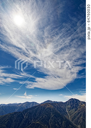 鳳凰山稜線から望む白峰三山 64760030