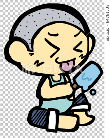 A boy who eats ice cream 64761538