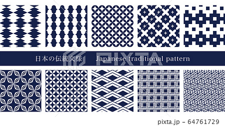 日本の伝統模様 日本の伝統模様 64761729