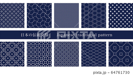 日本の伝統模様 64761730