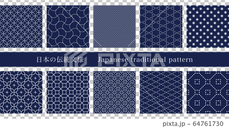 日本の伝統模様 64761730