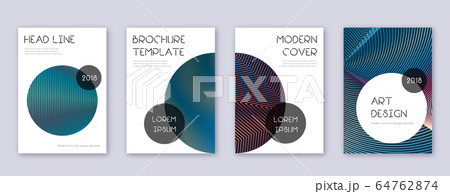 Trendy brochure design template set. Red abstract  64762874