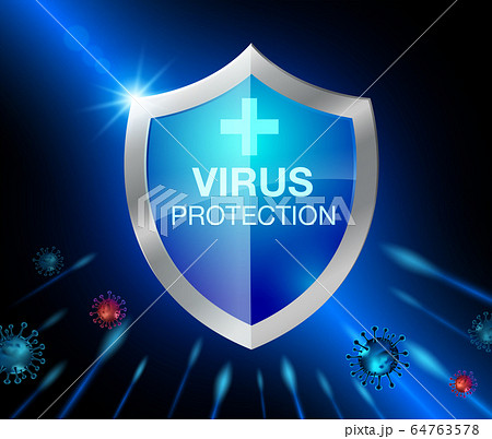 Shield for Coronavirus protection. Realistic file. 64763578