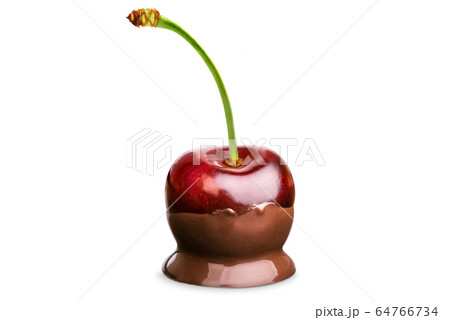 Fondue cherry in hot chocolate 64766734