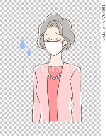 Painful woman wearing a mask Painful woman wearing a mask 64767691