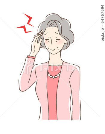頭痛に悩む女性 頭痛に悩む女性 64767694