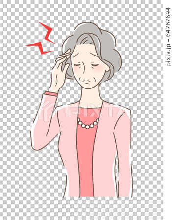 頭痛に悩む女性 頭痛に悩む女性 64767694