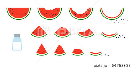 スイカ　食べる　セット　赤 64768358