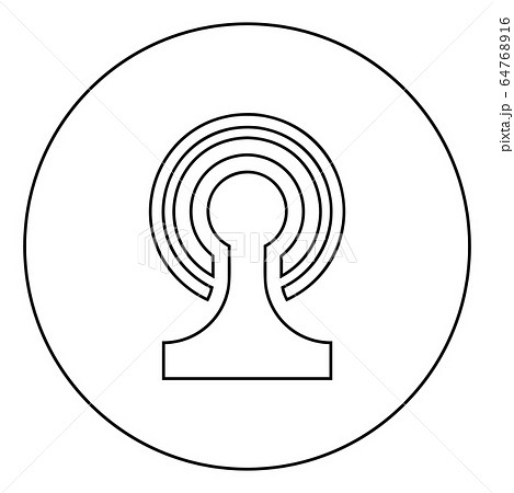 Broadcasting Wireless device Radio wave icon in  64768916