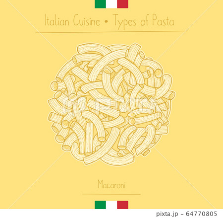 Italian Food Elbow-Shaped Pasta aka Macaroni 64770805