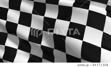 Checkered Flag Black And White Square Color 3dのイラスト素材 Checkered Flag Black And White Square Color 3dのイラスト素材