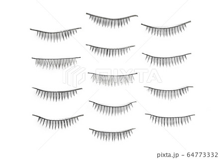 False eyelashes extensions isolated on white background 64773332
