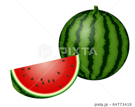 スイカのイラスト素材