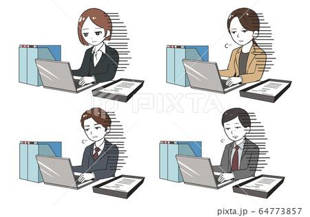 放心状態で働く社員 64773857