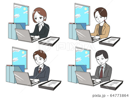 眠らないで働く社員(昼) 眠らないで働く社員(昼) 64773864