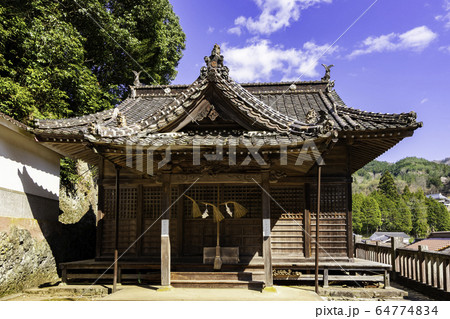 吹屋ふるさと村　辰口八幡神社　拝殿　岡山県高梁市 64774834