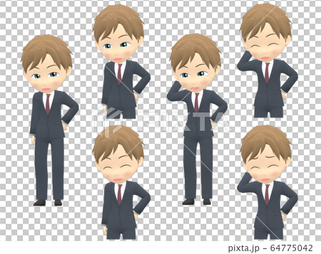 [Shining A] White male suit medium front 64775042