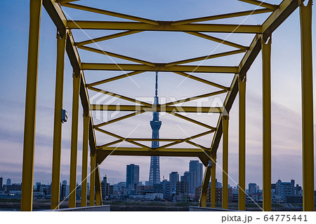 四つ木からの東京スカイツリー夕焼け 64775441