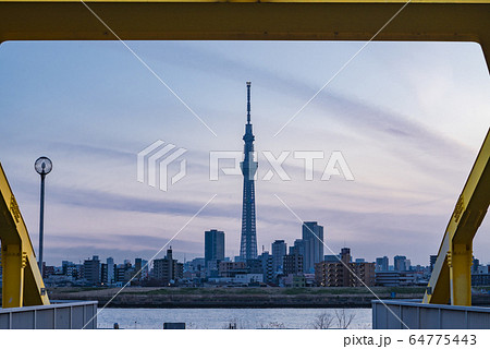 四つ木からの東京スカイツリー夕焼け 64775443
