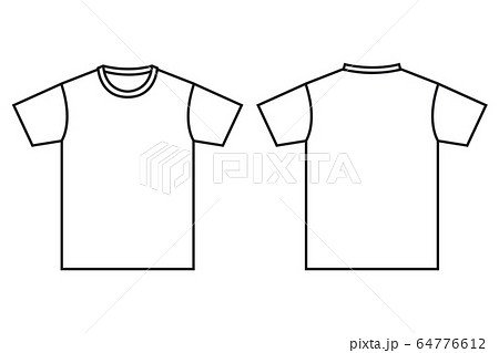 白Tシャツの表と裏のイラストのイラスト素材 [64776612] - PIXTA