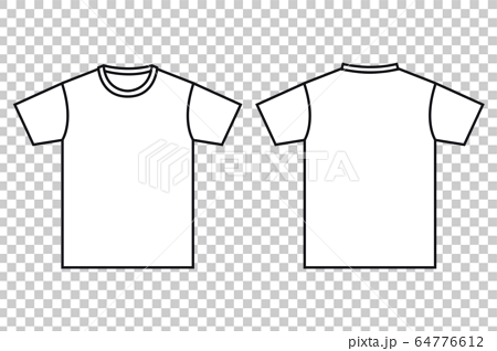 白tシャツの表と裏のイラストのイラスト素材