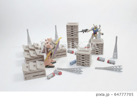 the fun of setting of the robot model kits. 64777705