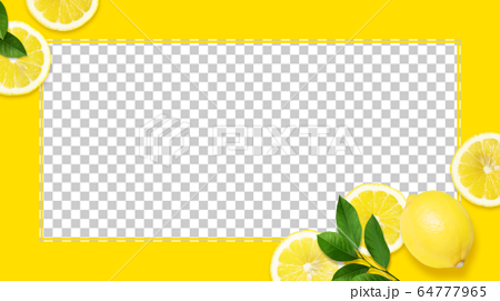 背景 レモン フレームのイラスト素材