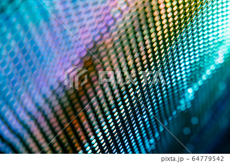 CloseUp LED blurred screen. LED soft focus 64779542