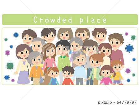 3つの密　密集場所　英語 64779797