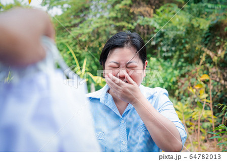 Woman wearing mask protection epidemic flu covid19 Woman wearing mask protection epidemic flu covid19 64782013