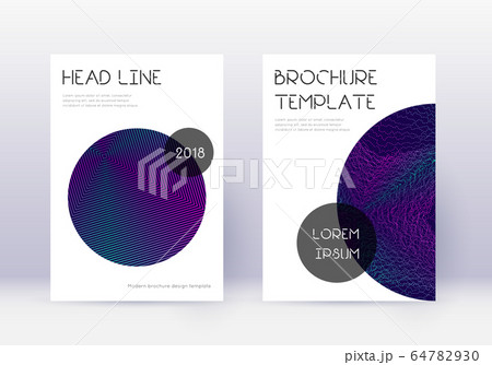 Trendy cover design template set. Neon abstract li 64782930