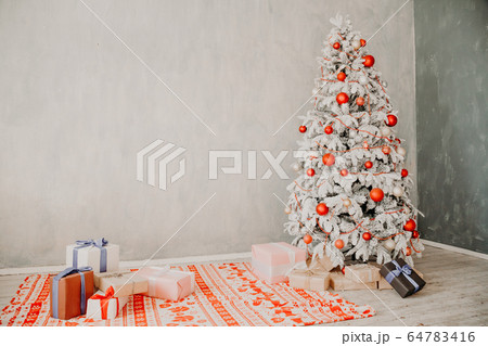 Merry Christmas tree gifts new year House Interior 64783416