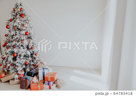 Merry Christmas tree gifts new year House Interior 64783418